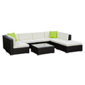 Gardeon 8pc Outdoor Wicker Lounge Sofa Setting Couch Cover