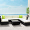 Gardeon Wicker Outdoor Sofa Set 7 Seater Lounge Couch Grey