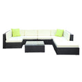 Gardeon Wicker Outdoor Sofa Set 7 Seater Lounge Couch Grey
