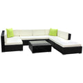 Gardeon Wicker Outdoor Sofa Set 7 Seater Lounge Couch Grey