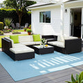 Gardeon 9pc Outdoor Wicker Sofa Set Lounge Couch Cover
