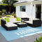 Gardeon 9pc Outdoor Wicker Sofa Set Lounge Couch Cover
