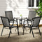 Gardeon 5PC Bistro Set Outdoor Table Chairs Stackable Black