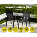 Gardeon 6PC Stackable Outdoor Dining Chairs Black Patio Furniture