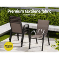 Gardeon 6PC Outdoor Dining Chairs Stackable Brown Patio Furniture