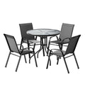 Gardeon Outdoor Dining Set 4 Seater Patio Garden Furniture Table Chairs