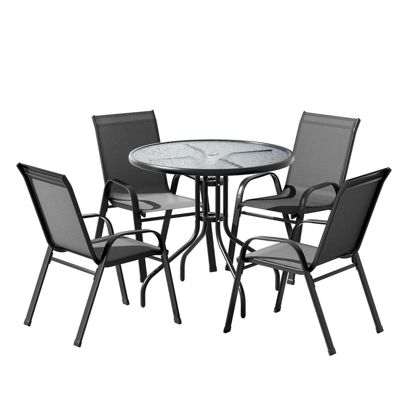 Gardeon Outdoor Dining Set 4 Seater Patio Garden Furniture Table Chairs