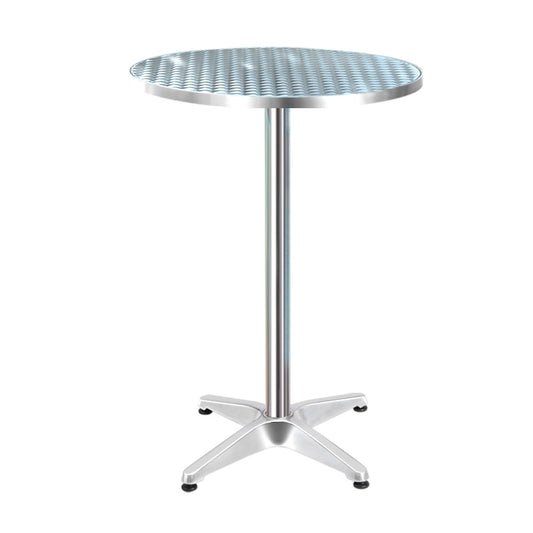 Gardeon Outdoor Bar Table Adjustable Aluminium 70-110cm Round