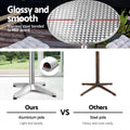 Gardeon Outdoor Bar Table Adjustable Aluminium 70-110cm Round