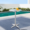 Gardeon Outdoor Bar Table Adjustable Aluminium 70-110cm Round