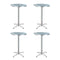 Gardeon Outdoor Bar Table Set 4 Aluminium Round 70/110cm
