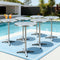 Gardeon Outdoor Bar Table 70/110CM Aluminium Round Set 6