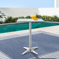 Gardeon Outdoor Bar Table Adjustable Aluminium Square 70-110cm
