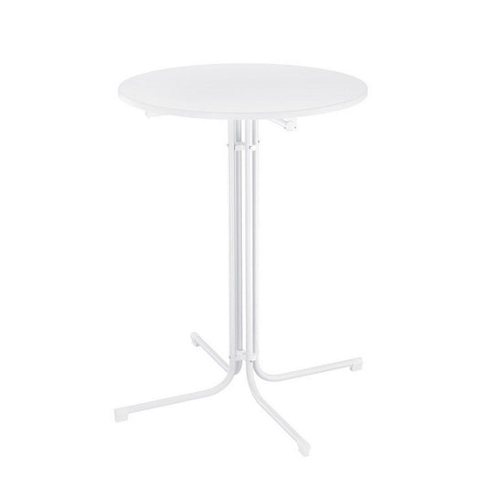 Gardeon Round Folding Outdoor Bar Table 109cm White Patio Furniture
