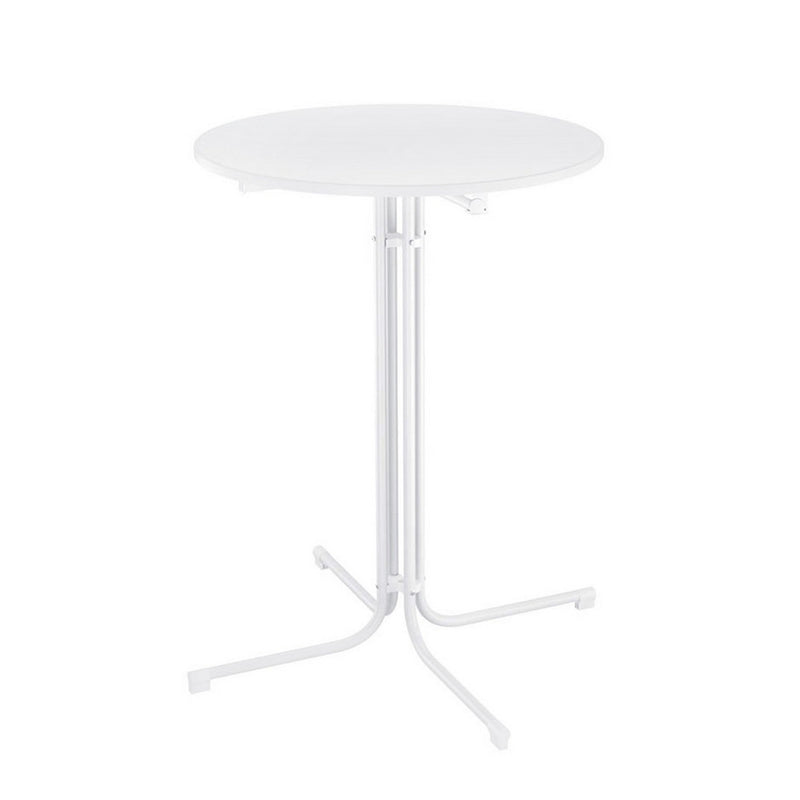 Gardeon Round Folding Outdoor Bar Table 109cm White Patio Furniture