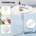 Gardeon Round Folding Outdoor Bar Table 109cm White Patio Furniture