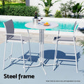 Gardeon Round Folding Outdoor Bar Table 109cm White Patio Furniture