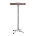 Gardeon Outdoor Bar Table Round Wooden Cafe Aluminium 80cm