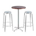 Gardeon Outdoor Bar Set 3pc Bistro Table Stools Wooden Cafe