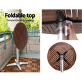 Gardeon Outdoor Bar Set 3pc Bistro Table Stools Wooden Cafe