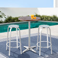 Gardeon Outdoor Bar Set 3pc Bistro Table Stools Wooden Cafe