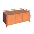 Gardeon 210L Outdoor Storage Bench Box Wooden Garden Patio Chair