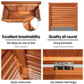 Gardeon 210L Outdoor Storage Bench Box Wooden Garden Patio Chair