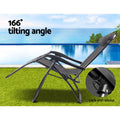 Gardeon Zero Gravity Chair Folding Recliner Beige Outdoor Sun Lounge