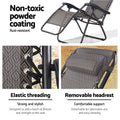Gardeon Zero Gravity Chair Folding Recliner Beige Outdoor Sun Lounge