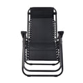 Gardeon 2PC Zero Gravity Chair Folding Recliner Adjustable Black