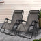 Gardeon 2PC Zero Gravity Chair Folding Recliner Outdoor Grey
