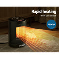 Devanti Electric Fan Heater 1200W Portable Warm Air