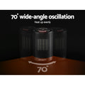 Devanti Electric Fan Heater 1200W Portable Warm Air
