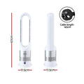 Devanti Bladeless Tower Fan Heater 2in1 Portable Oscillating White