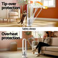 Devanti Bladeless Tower Fan Heater 2in1 Portable Oscillating White