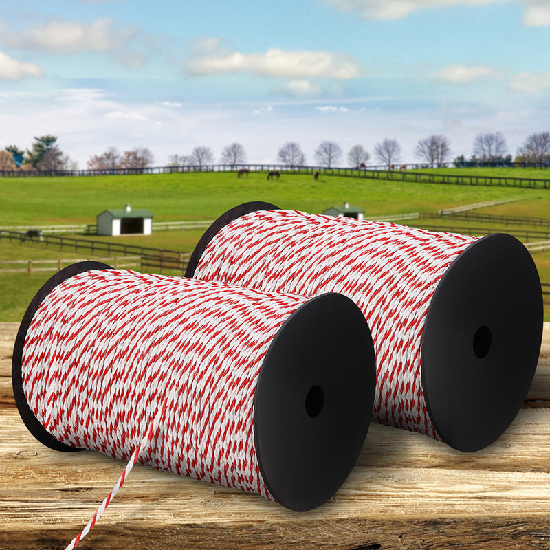 Giantz Electric Fence Poly Rope 2x500m