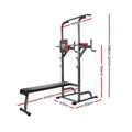 Everfit Weight Bench Chin Up Bar 380kg Capacity Home Gym