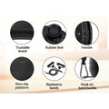 Everfit Vibration Machine Platform with Resistance Rope Black