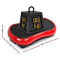 Everfit Vibration Machine Platform Red w/ Resistance Rope Home Fitness