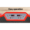 Everfit Vibration Machine Platform Red w/ Resistance Rope Home Fitness