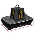 Everfit Vibration Machine Platform with Resistance Rope Black