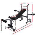 Everfit 8in1 Weight Bench Adjustable Incline Decline 200kg Home Gym