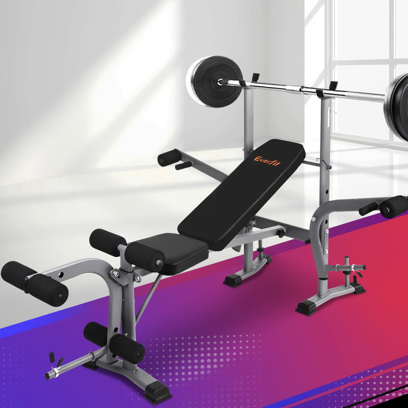 Everfit 8in1 Weight Bench Adjustable Incline Decline 200kg Home Gym