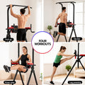 Everfit Chin Up Tower Pull Up Station Dip Station Folding Home Gym