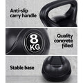 Everfit 22kg Kettlebell Set Weight Lifting Bench Dumbbells Gym