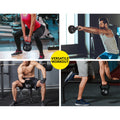 Everfit 22kg Kettlebell Set Weight Lifting Bench Dumbbells Gym