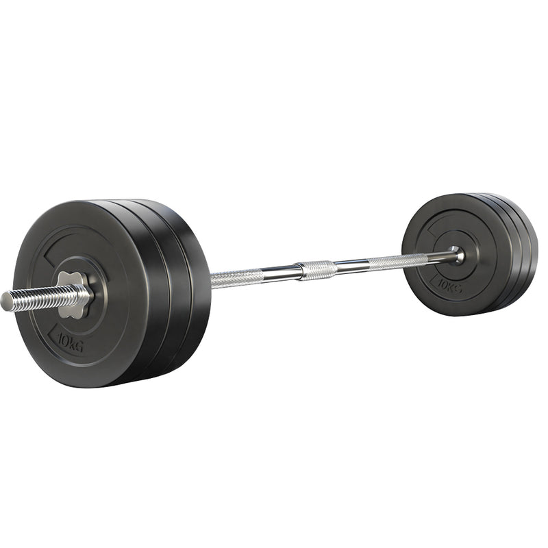 Everfit 68kg Barbell Set Weight Plates Bar Bench 168cm