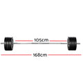 Everfit 68kg Barbell Set Weight Plates Bar Bench 168cm