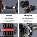 Everfit 24kg Adjustable Dumbbells Weight Plates Home Gym Equipment