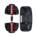 Everfit 24kg Adjustable Dumbbells Set 2pcs Home Gym Weight Plates
